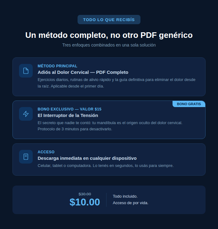Adiós al dolor Cervical