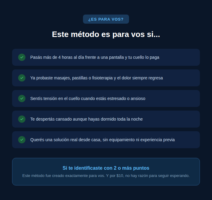 Adiós al dolor Cervical